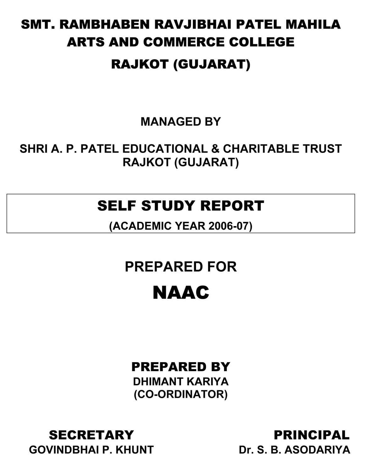 NAAC-SSR-2007-2012